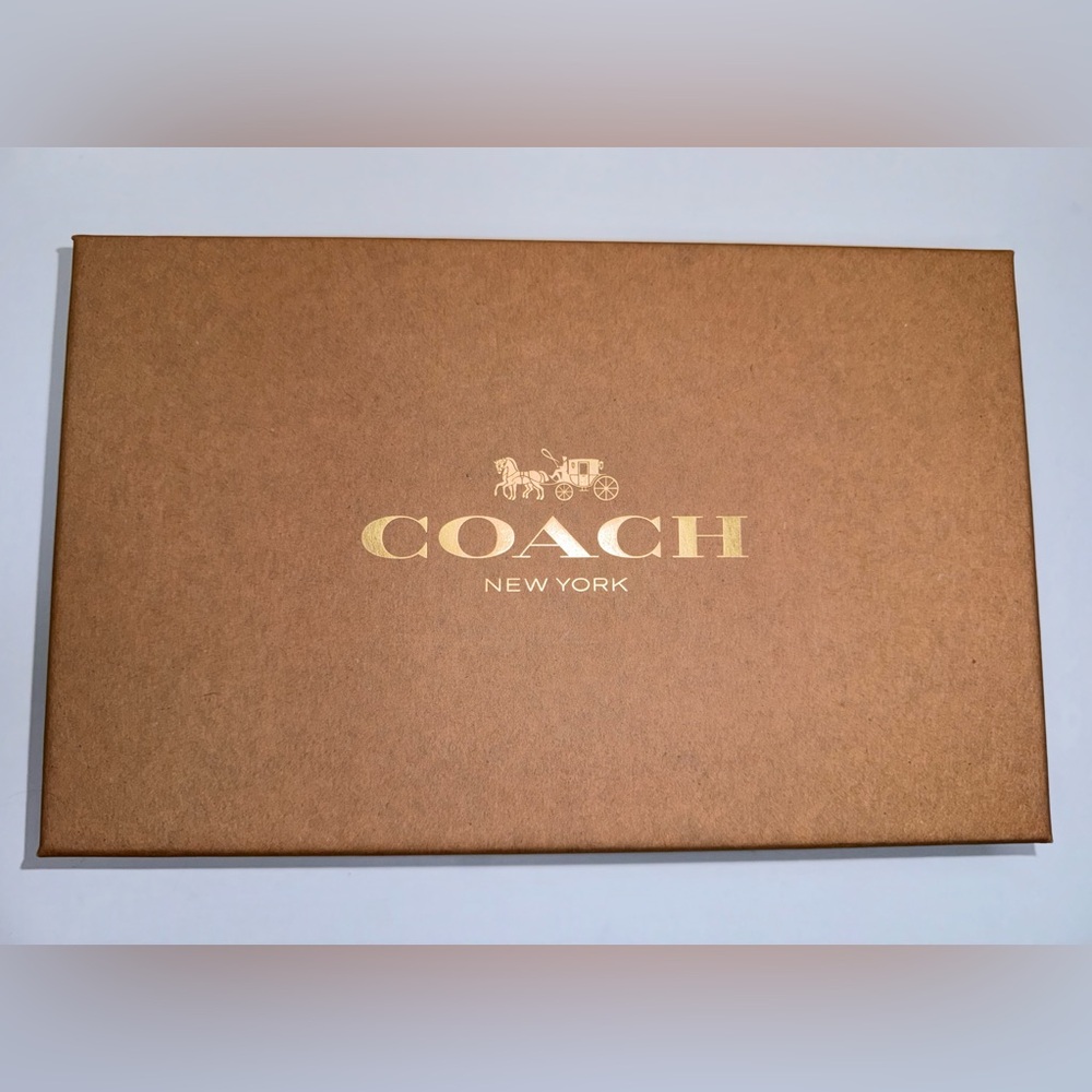 Coach Medium Corner Zip-Winter edition with bear and snowflakes